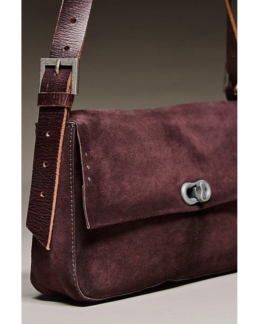 Free People Brown Parker Suede Shoulder Bag