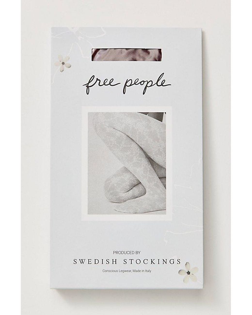 Swedish Stockings Blue X Free People Lena Lace Tights