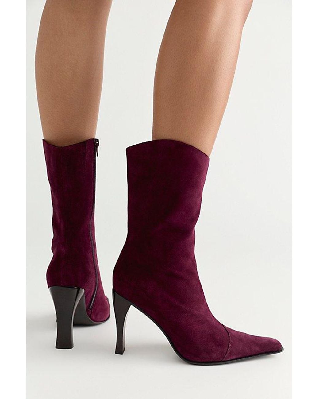 Jeffrey Campbell Red Sweet Talker Snip Toe Boots Shoe By