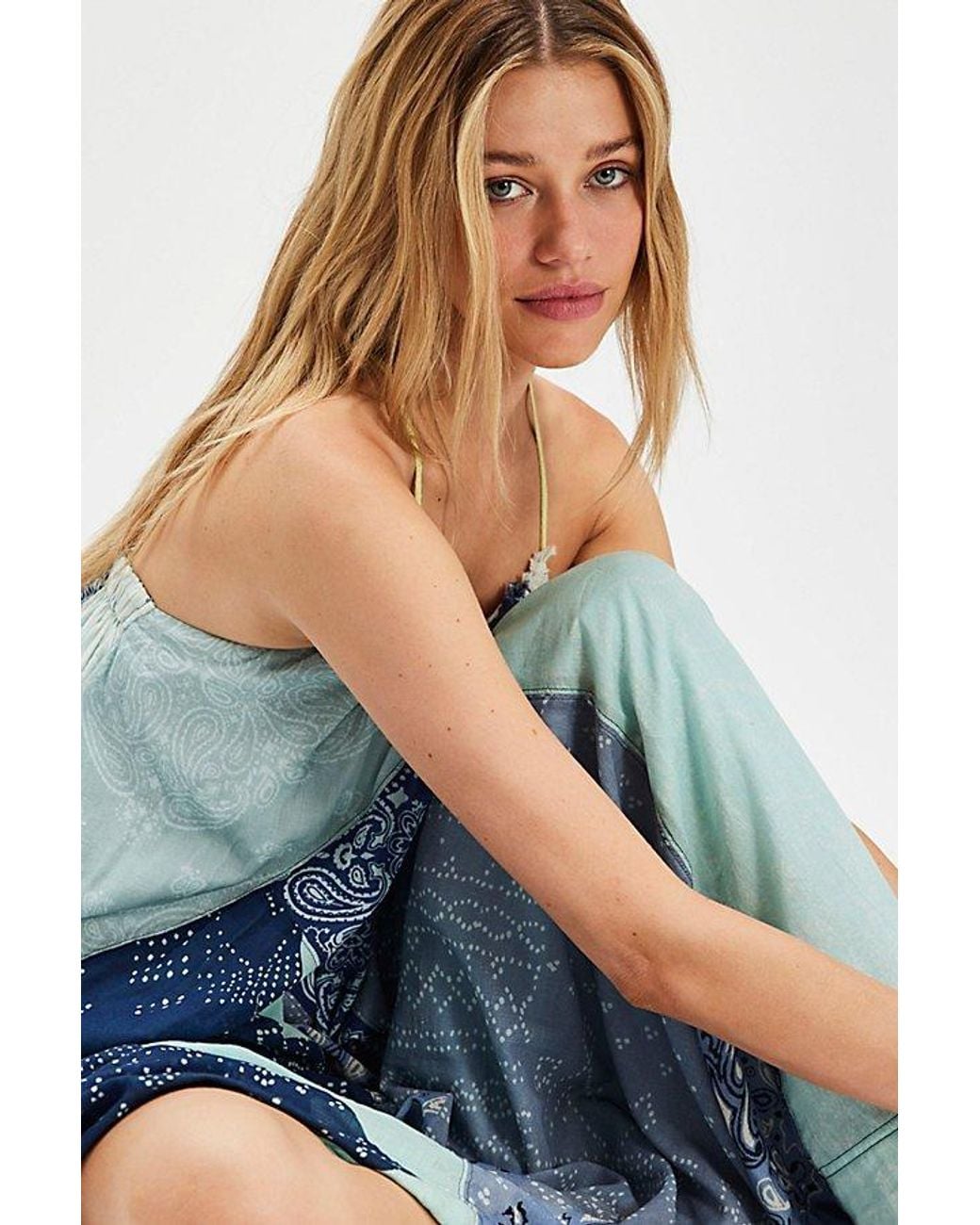 Free People Happy Days Maxi Dress in Blue | Lyst