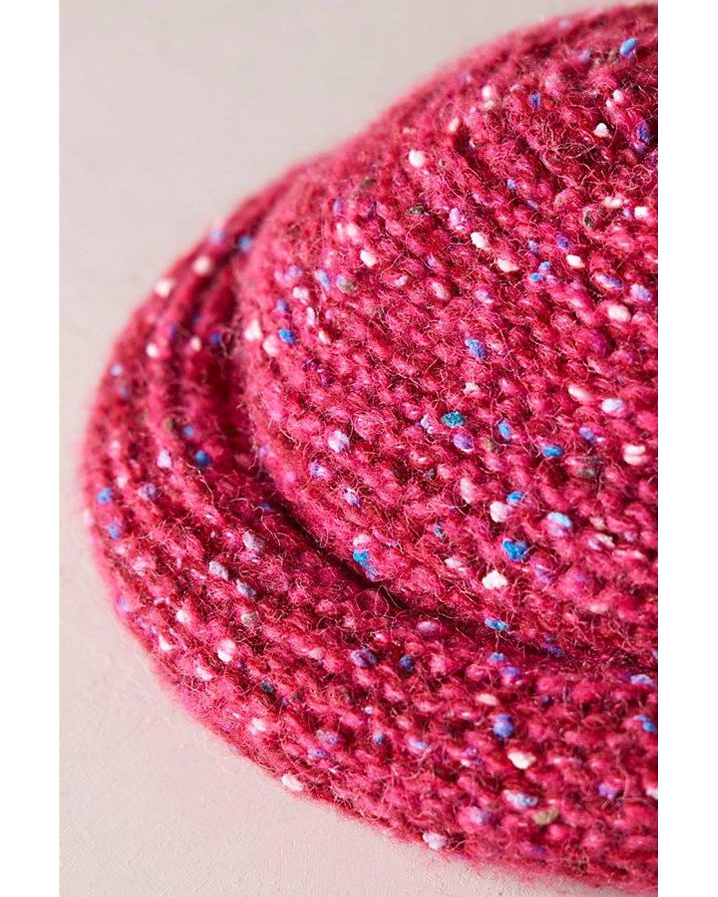 Free People Red Confetti Cuff Beanie