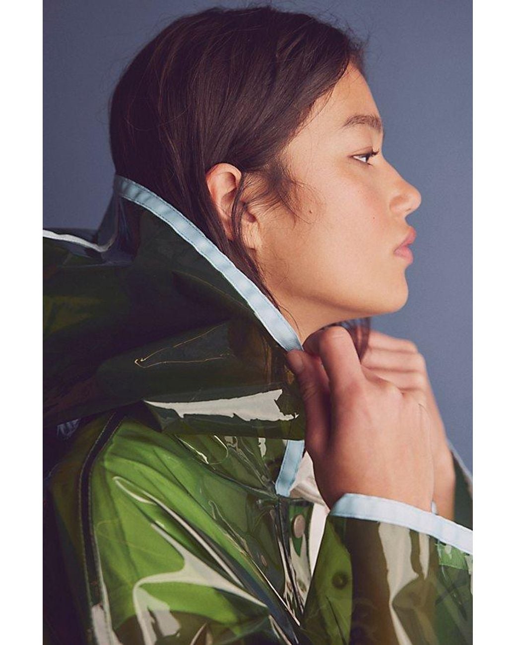 Free People Green Xanadu Magic Raincoat Jacket