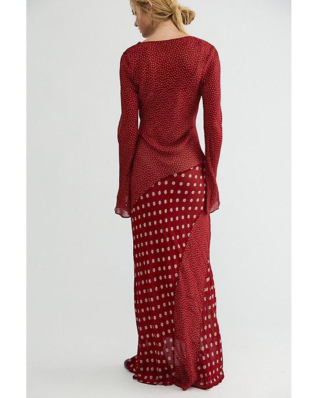 ROAME. Red Hallie Maxi Dress