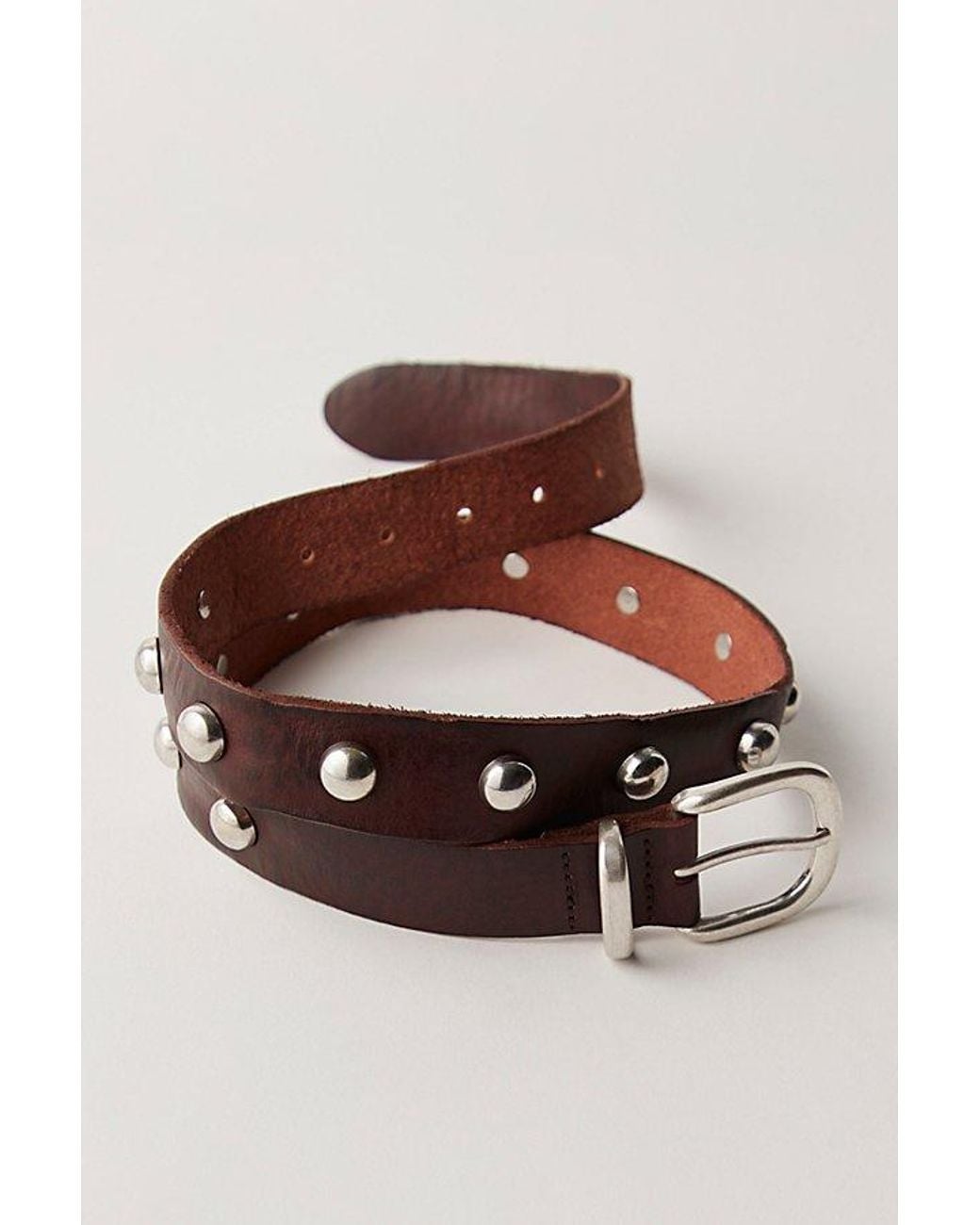 Free People Brown Rhodes Stud Belt