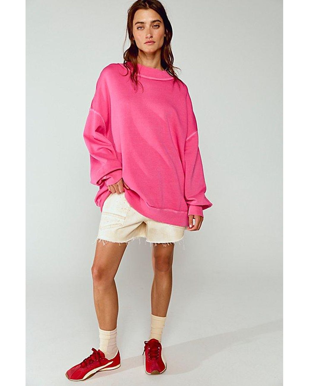 Free People Pink Palm Springs Pullover