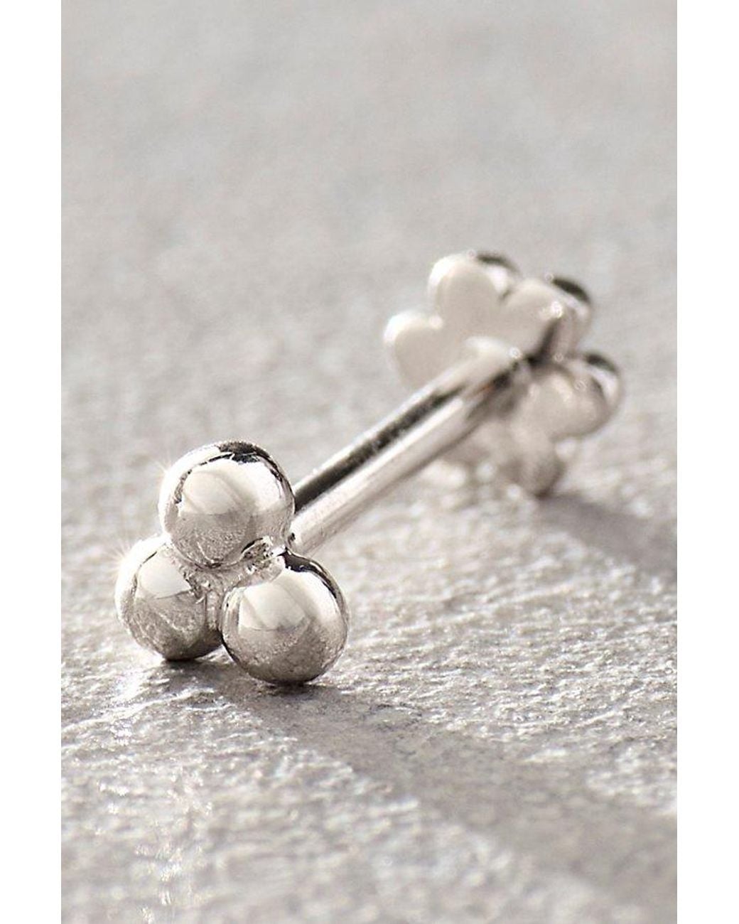 Maria Tash Gray Ball Trinity 3Mm Stud Earring