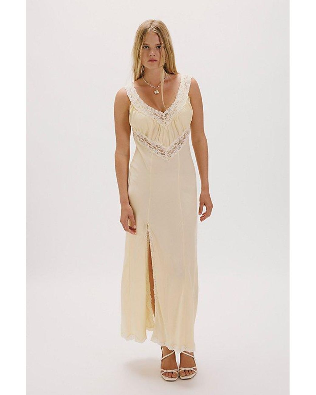 Spell Natural Vina Lace Slip Maxi Dress