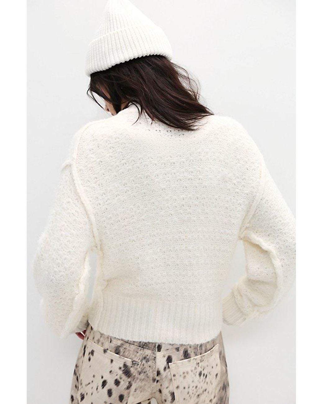 Free People Natural Tucked Henley Pullover