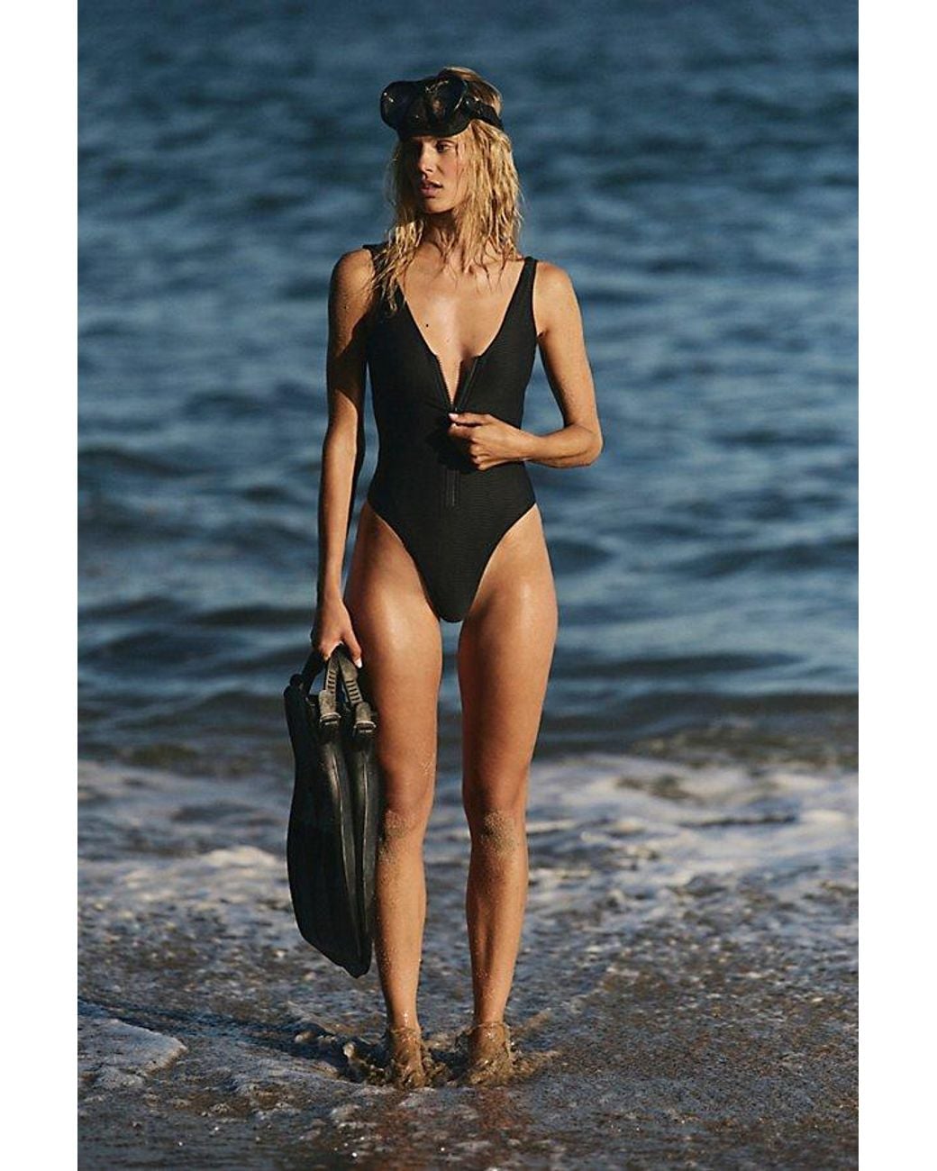Toast Blue Signature Zip One-Piece Surf Suit