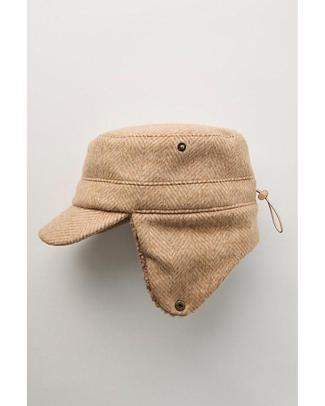 Free People Brown Cozy Convertible Cadet Hat