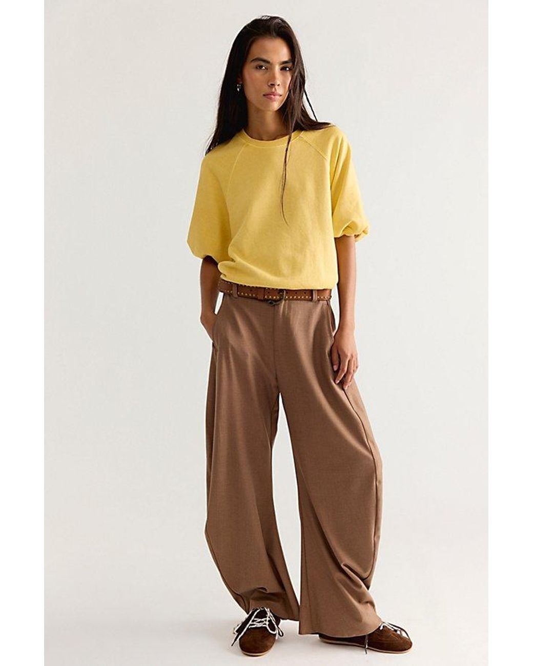 Free People Yellow Better On Sweatshirt