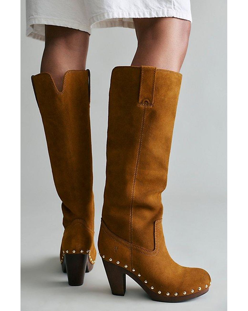 Frye White Cindy Pull-On Boots Shoe
