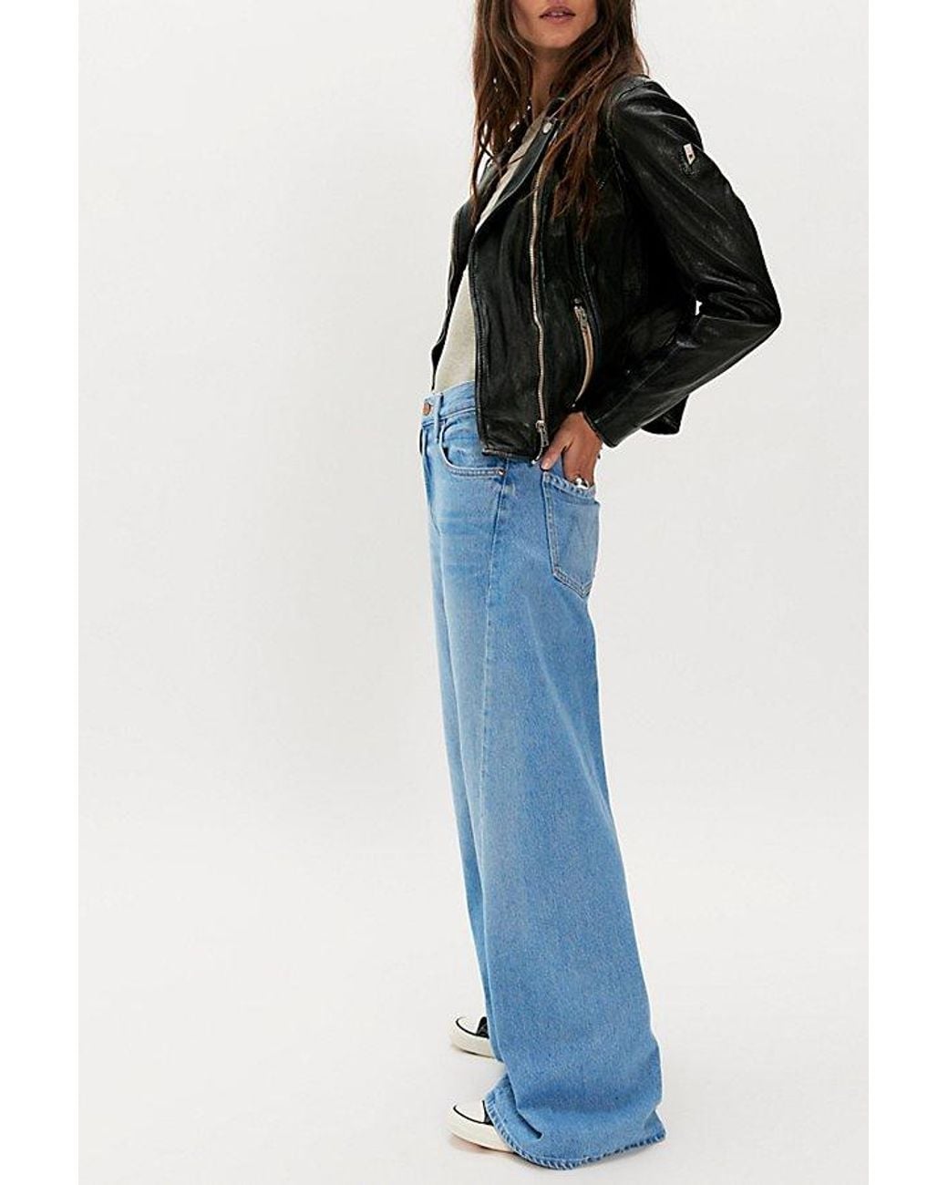 Mother Blue The Lemon Twist Sneak Jeans