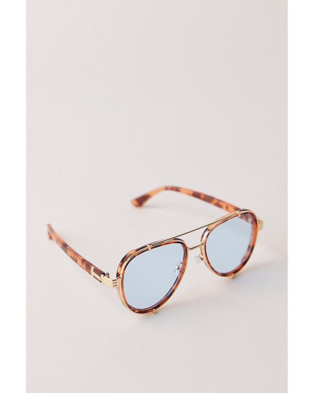 Free People Pink Wesley Oversized Aviator Sunglasses