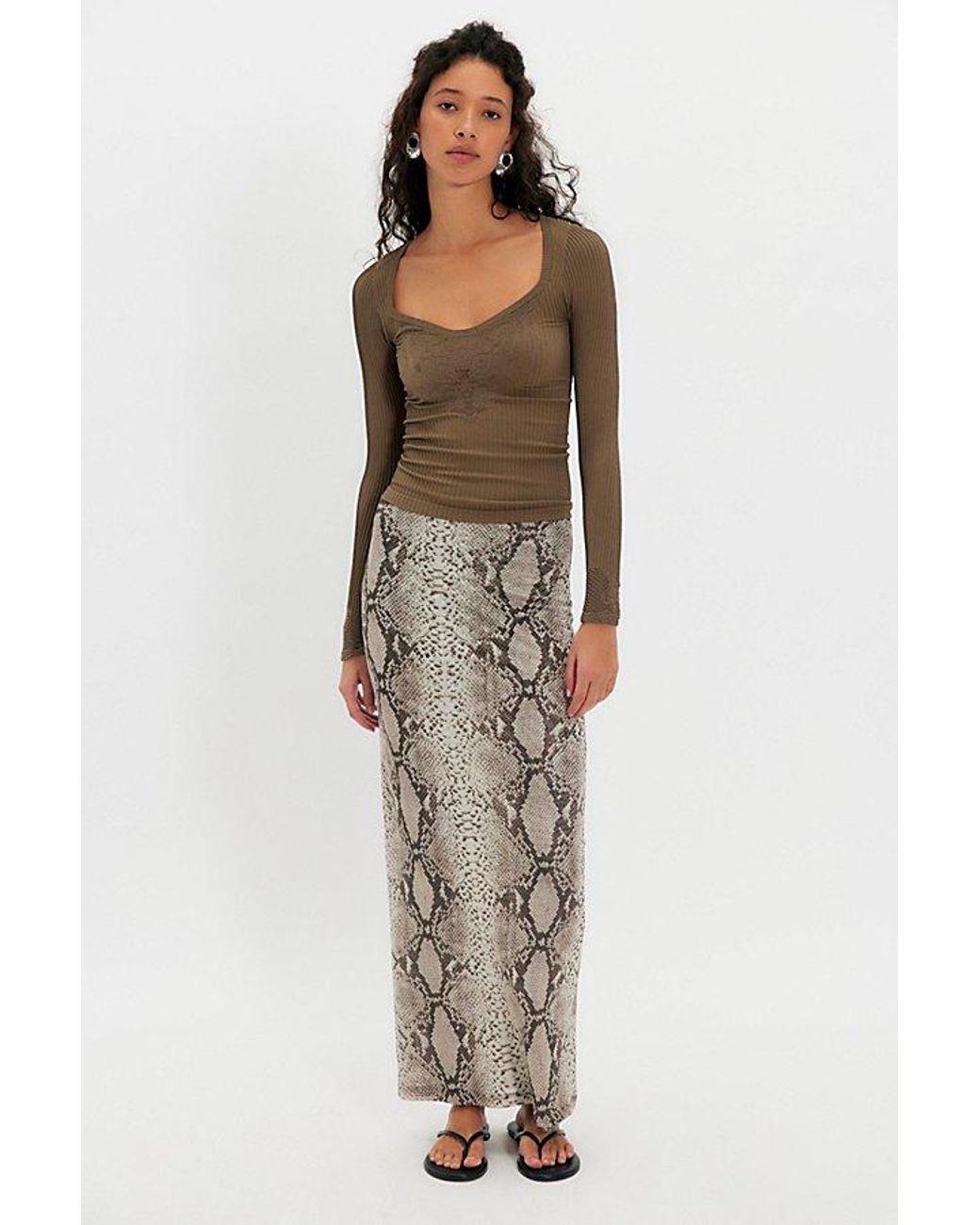 Intimately By Free People Brown Dynamic Duo Long Sleeve By