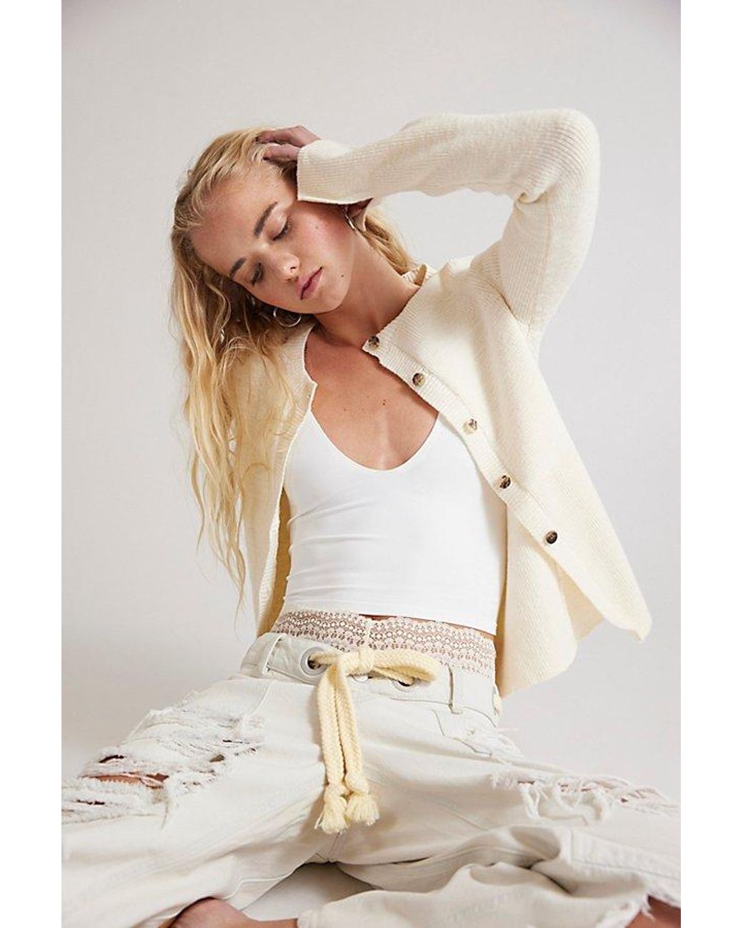 Free People Natural Lift Me Up Cardi