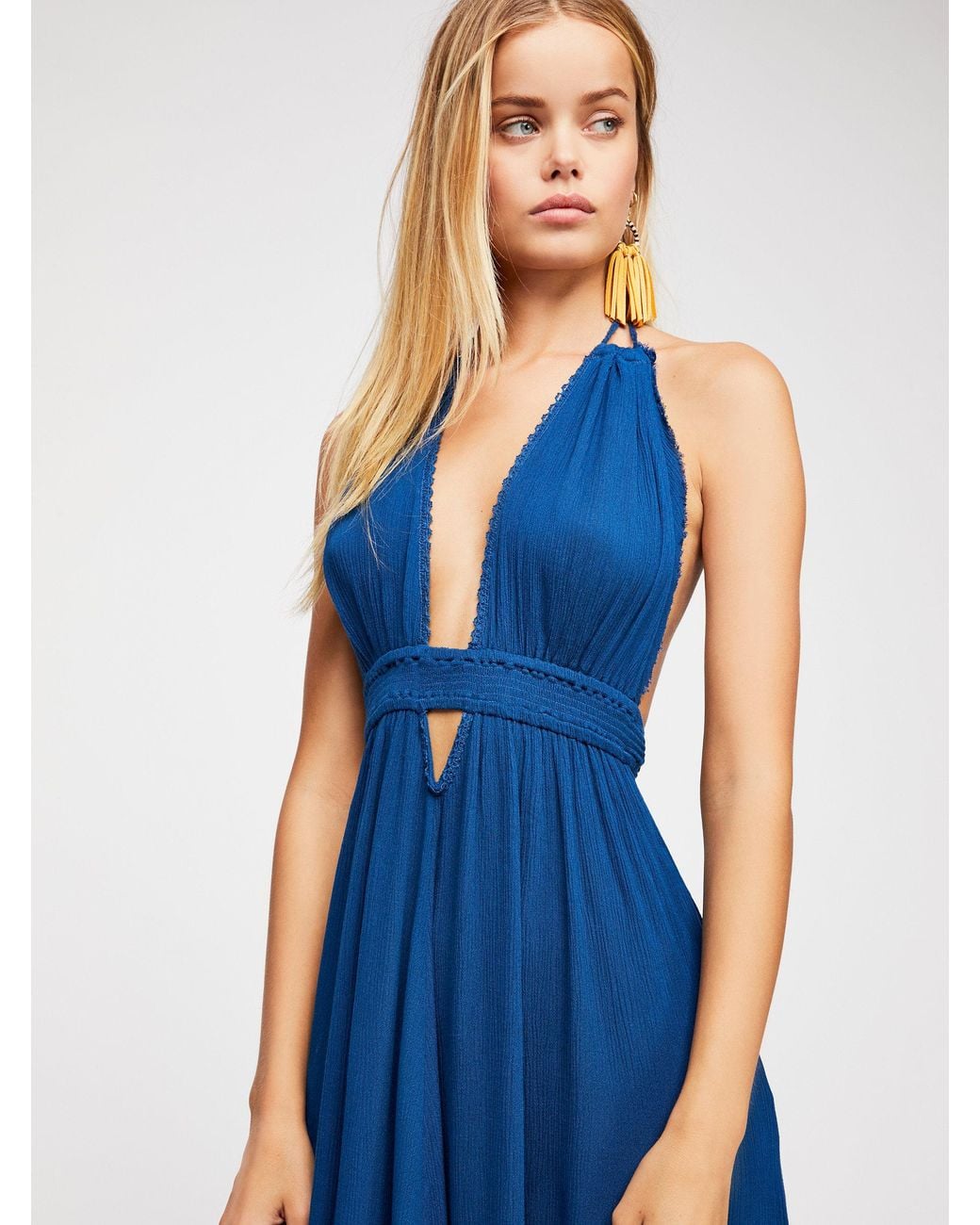 Free People Look Into The Sun Maxi Dress in Blue | Lyst