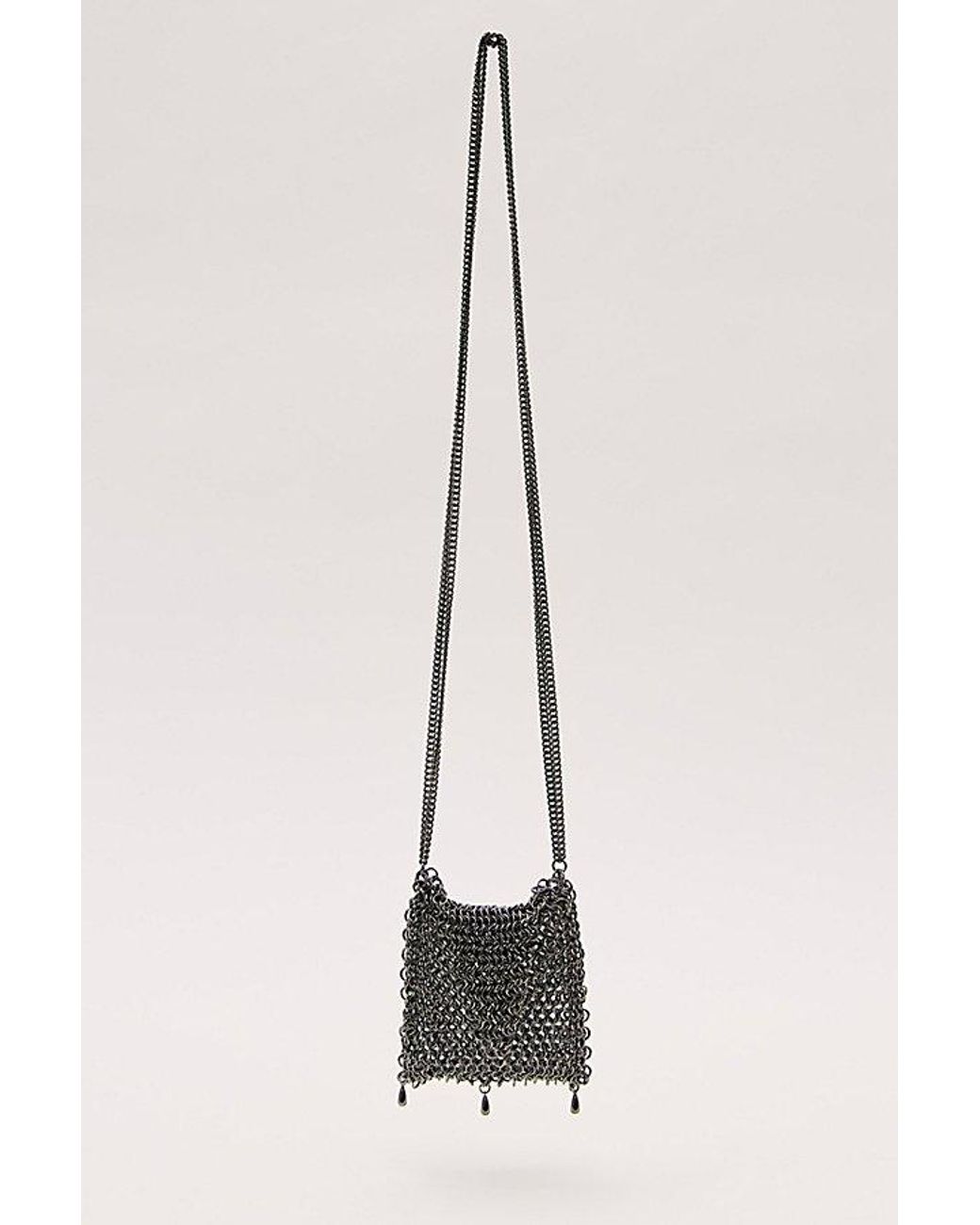 Free People Gray Chainmail Mini Bag