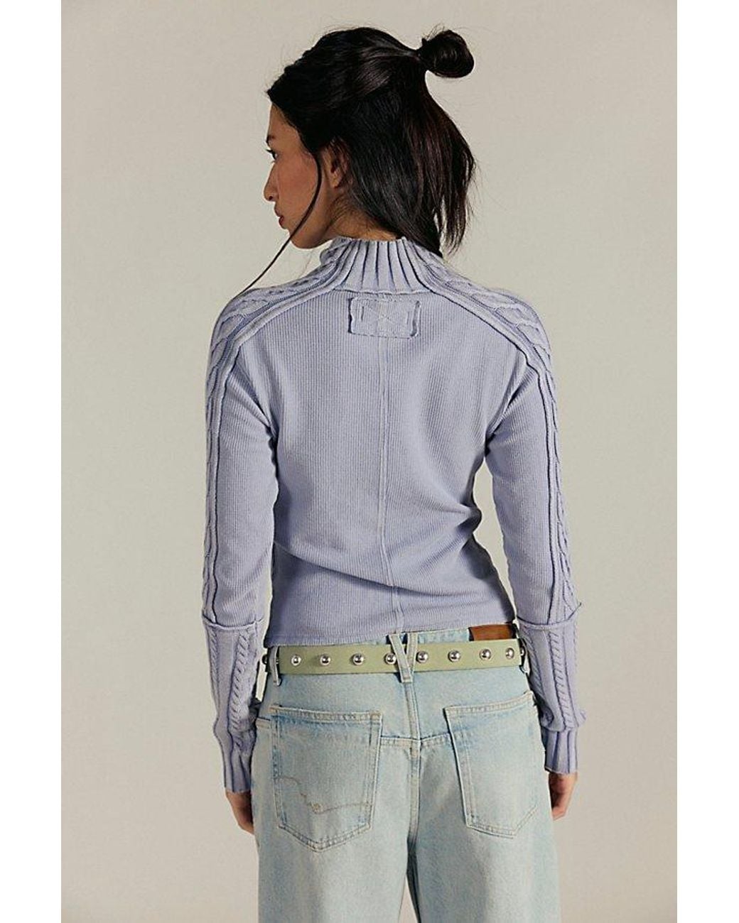 Free People Gray Breezy Swit Top