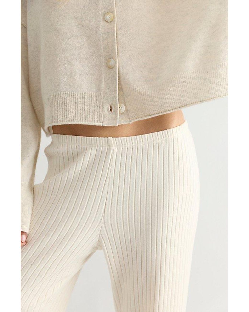 DONNI. Natural The Sweater Rib Simple Pants