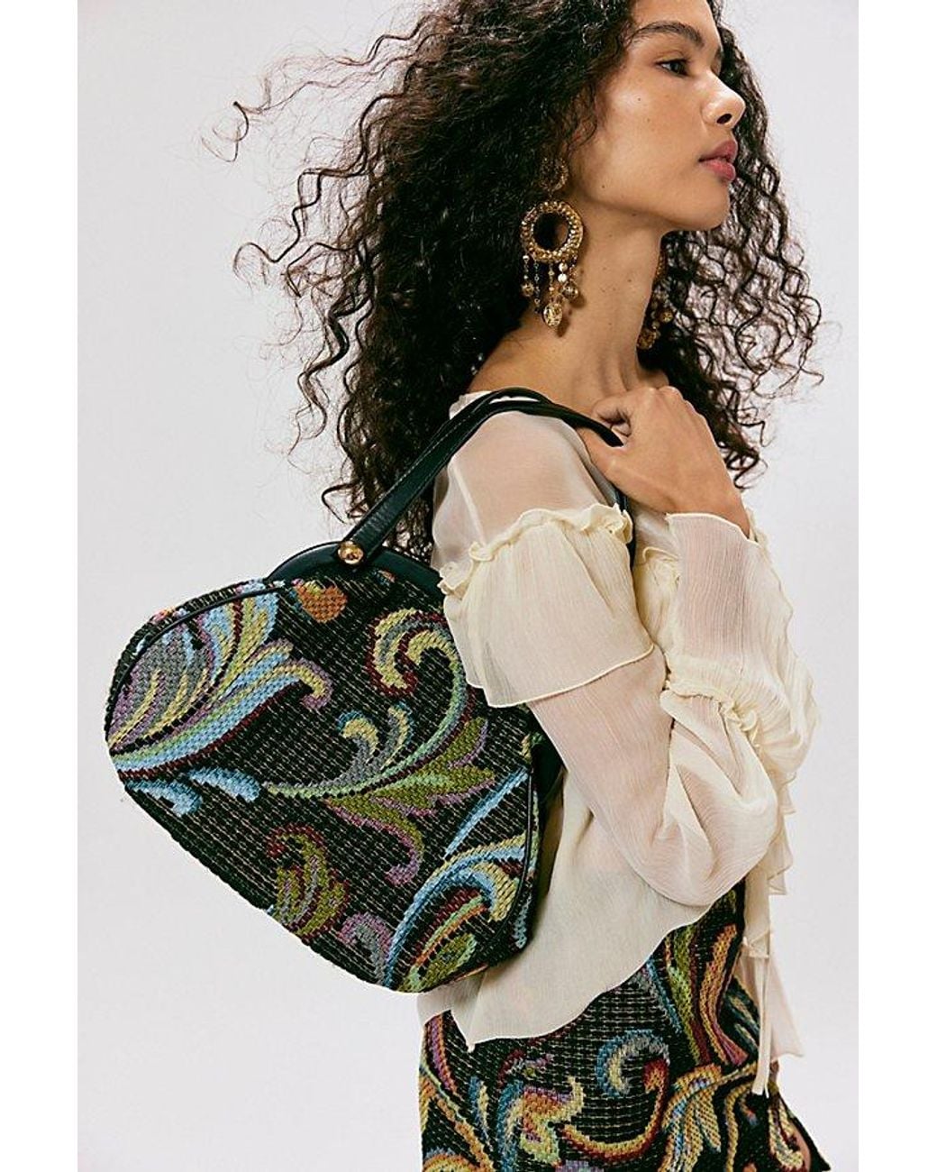 Anna Sui Metallic Tapestry Granny Bag
