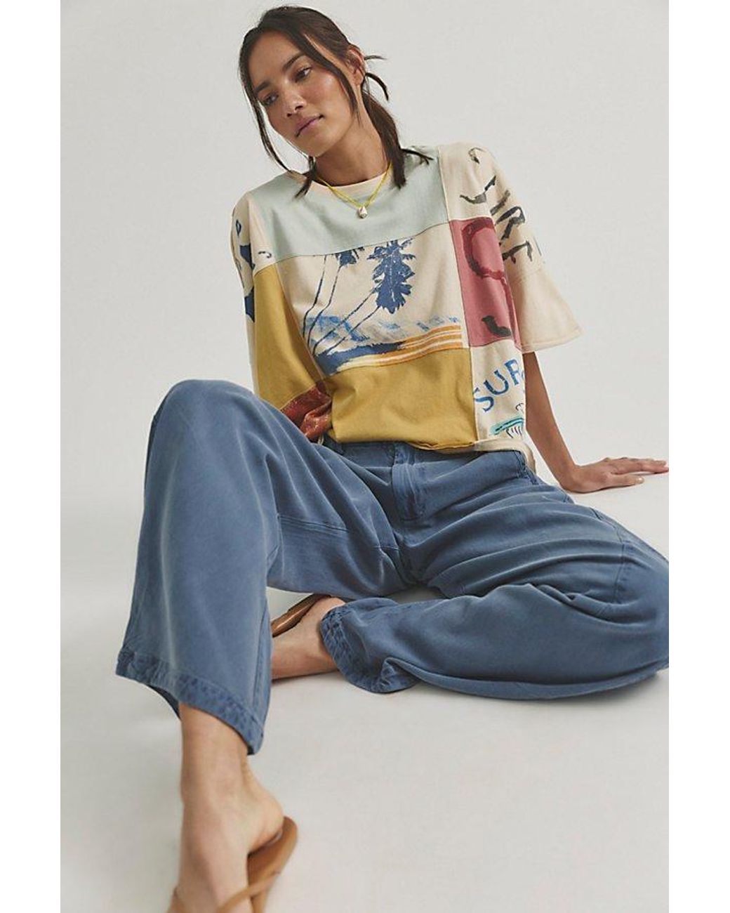 Free People Multicolor Rock The Boat Tee By