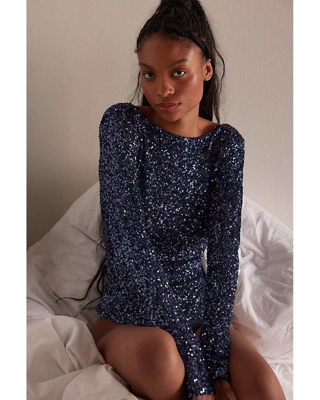 Intimately By Free People Blue Leading The Way Long Sleeve By