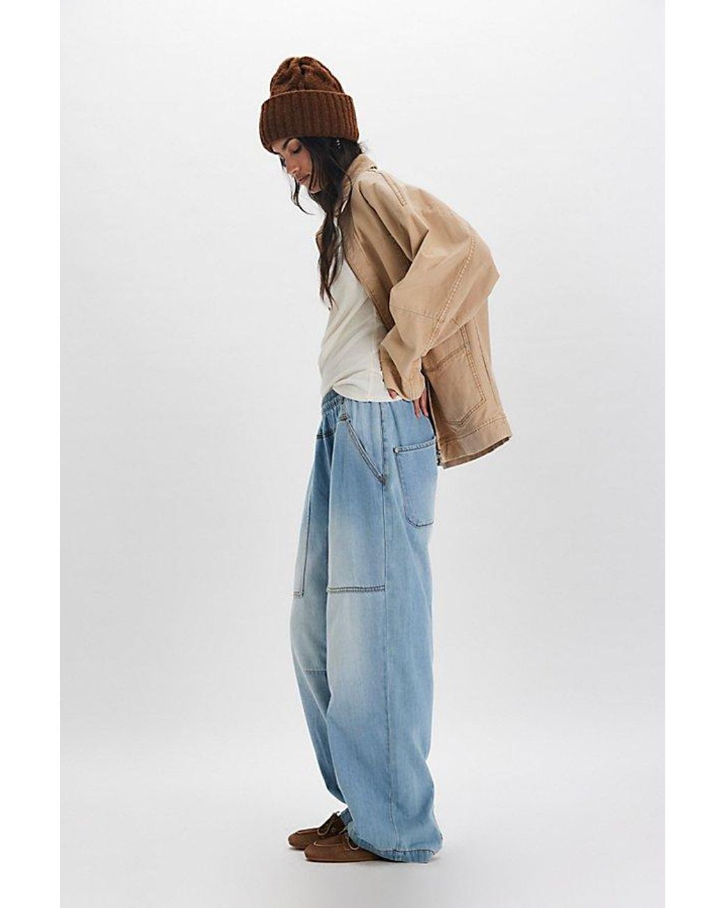 One Teaspoon Blue Odyssey Pull-On Boyfriend Jeans