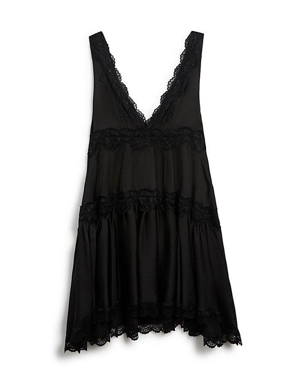 Intimately By Free People Black In This Groove Mini Slip