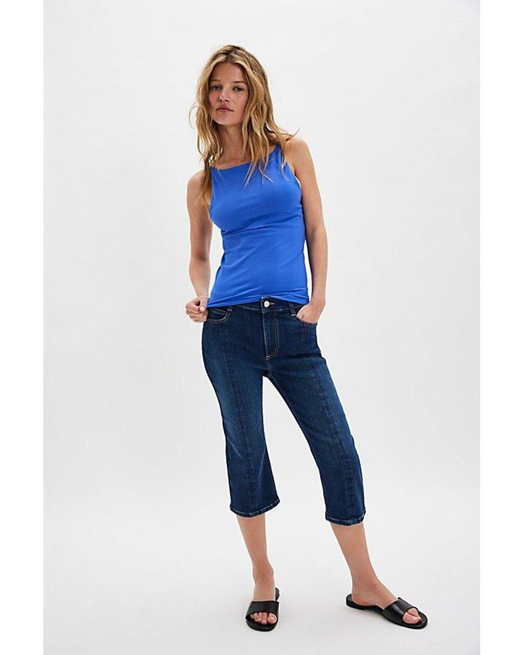 Intimately By Free People Blue Round Two Cami By