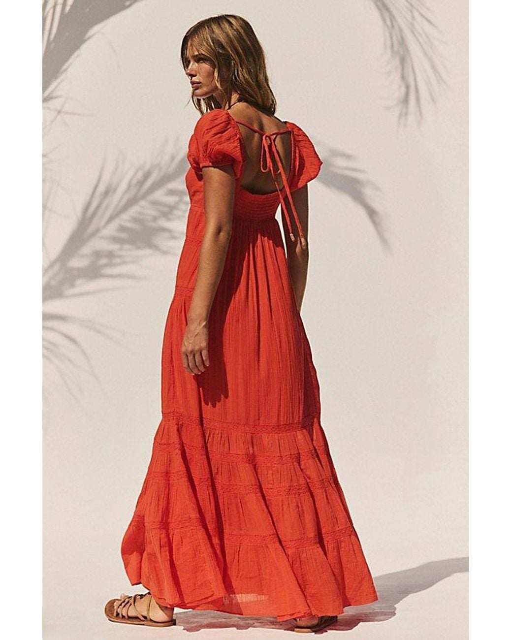 free-est Red Aura Maxi Dress By
