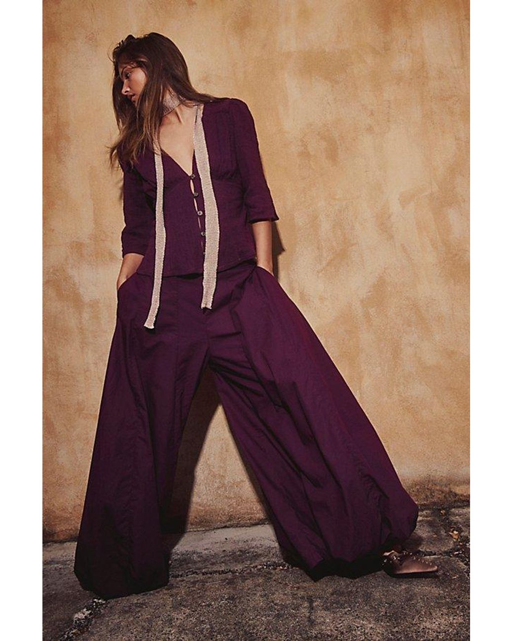 free-est Purple Breanna Top By
