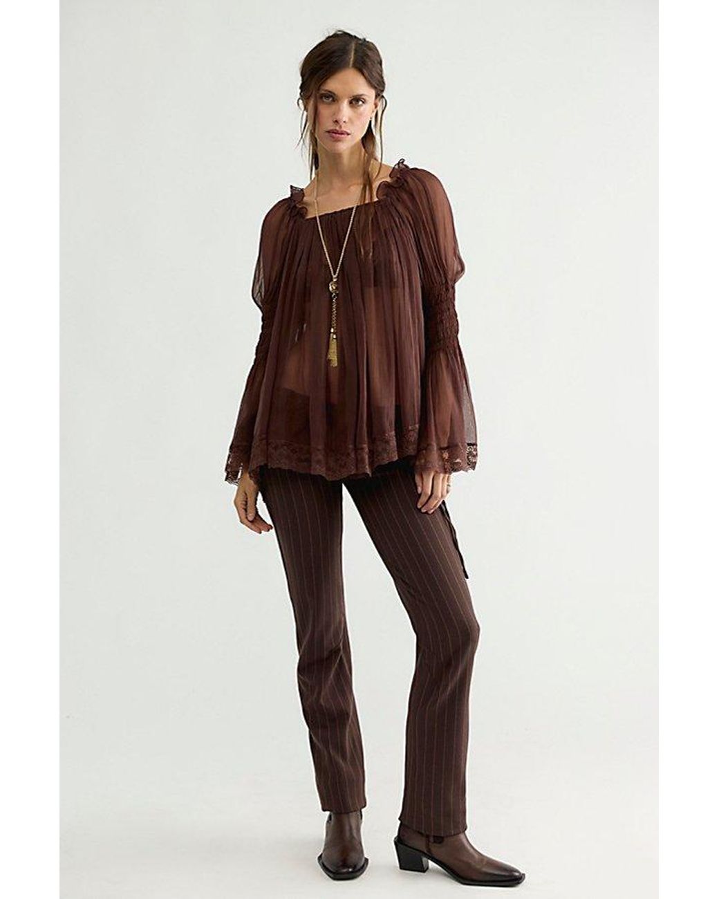 Nigel Preston Brown Byron Babydoll Tunic