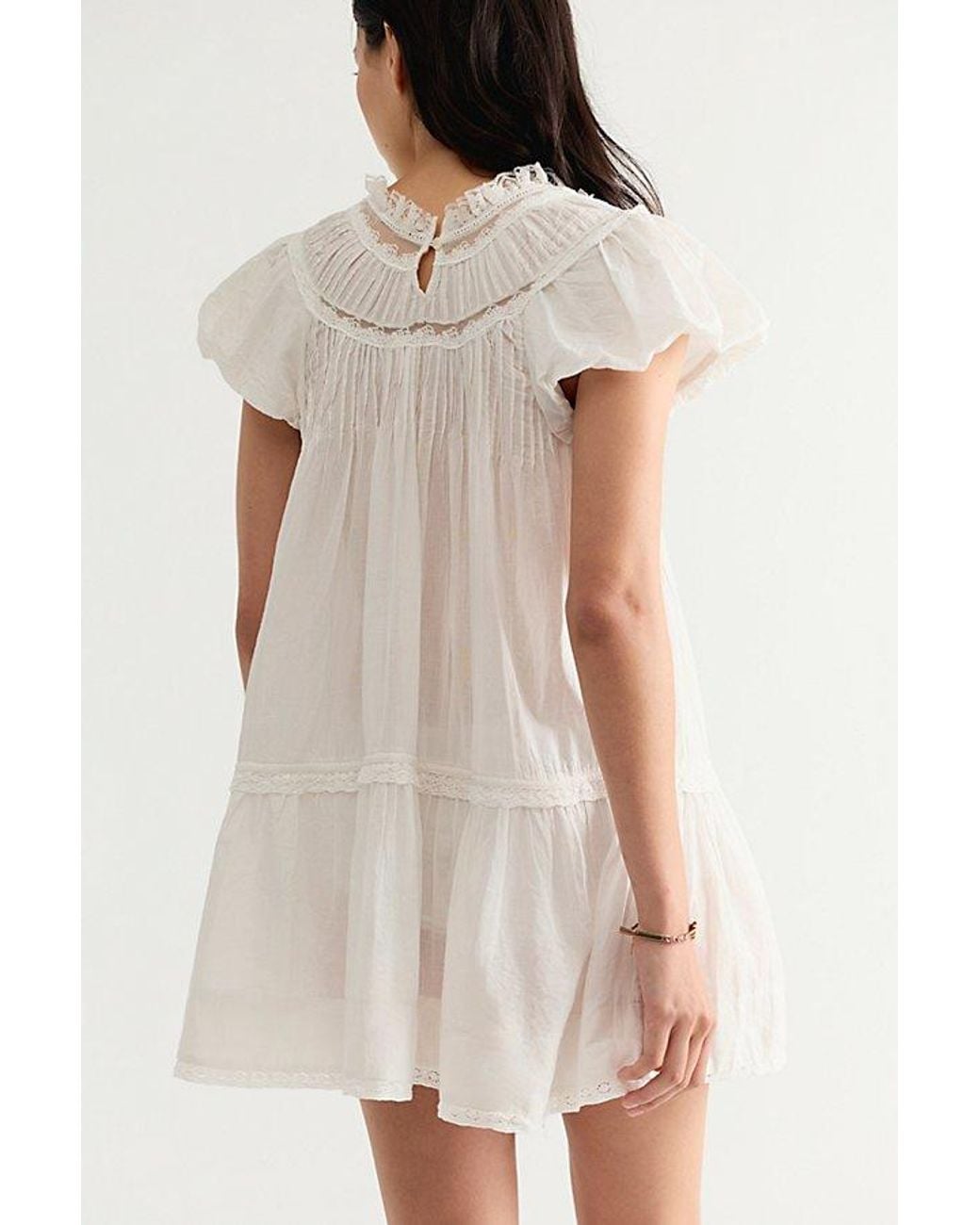 Free People Natural Clarise Mini Dress