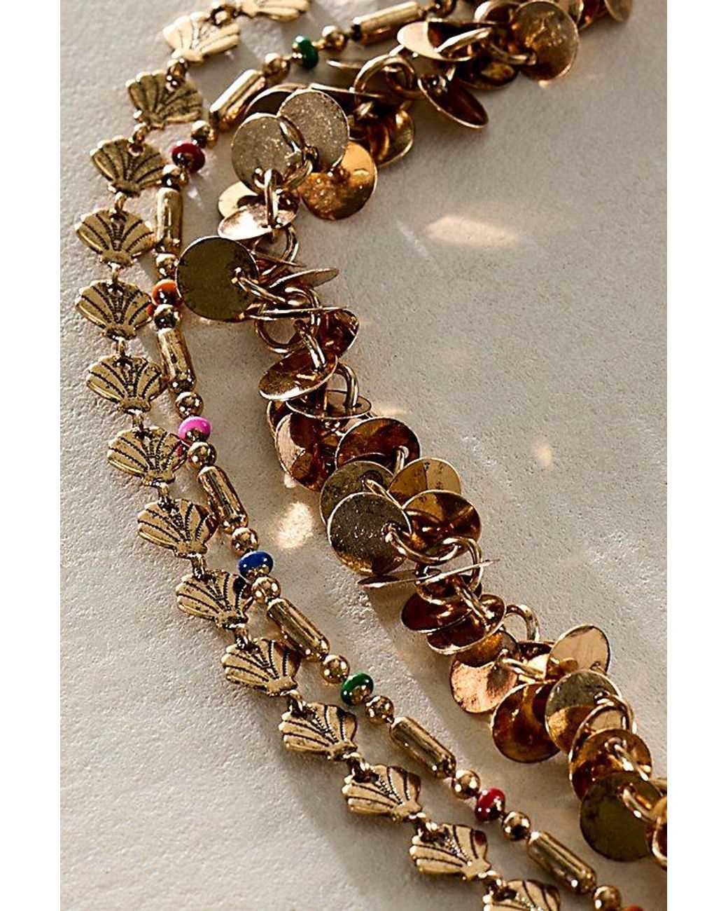Free People Brown Solana Layered Anklet