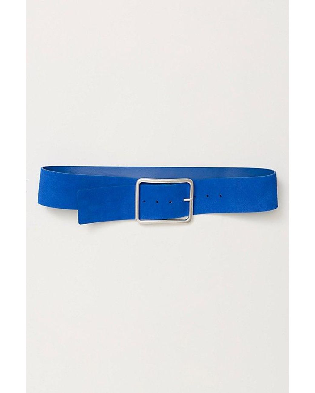Free People Blue Suede Hex Hip Belt