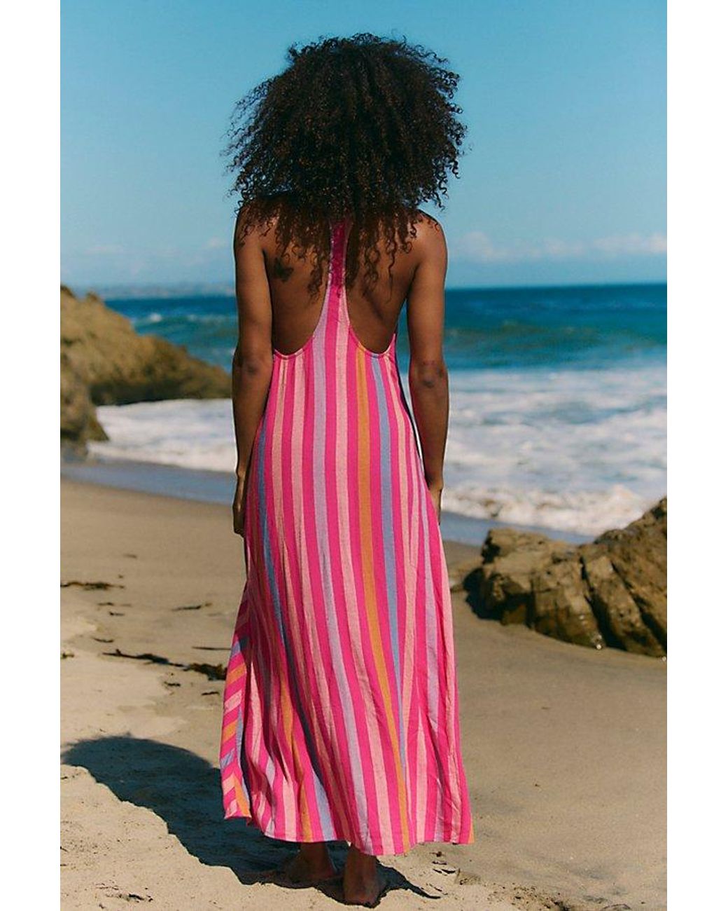 free-est Multicolor Easy Does It Printed Maxi Dress By