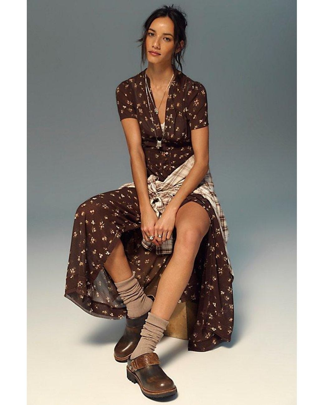Free People Brown Remy Mules