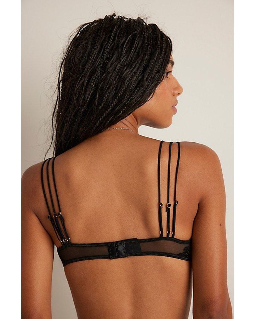 Intimately By Free People Black Out And About Lace Corset Bralette By