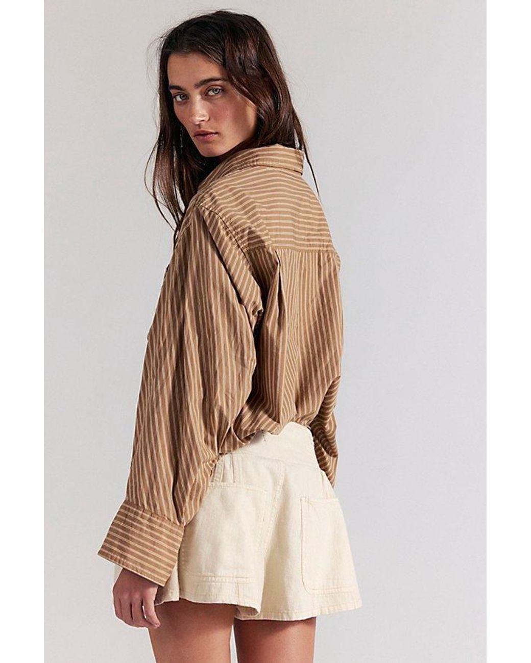Free People Natural Luna Pull-On Shorts
