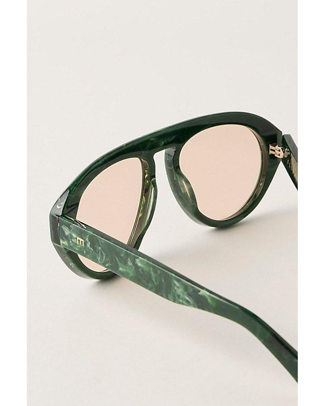 Elisa Johnson Green Val Aviator Sunglasses