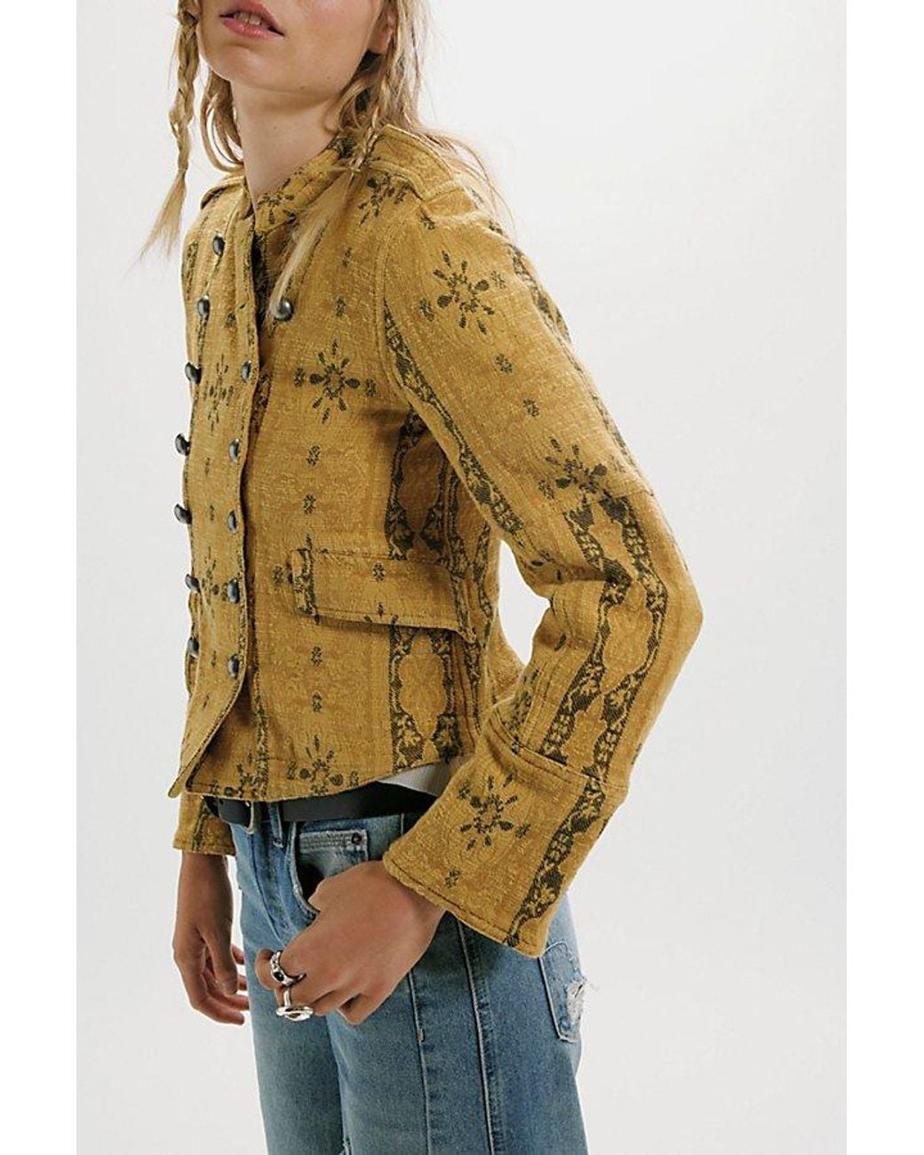 Free People Multicolor Lotty Jacquard Band Jacket
