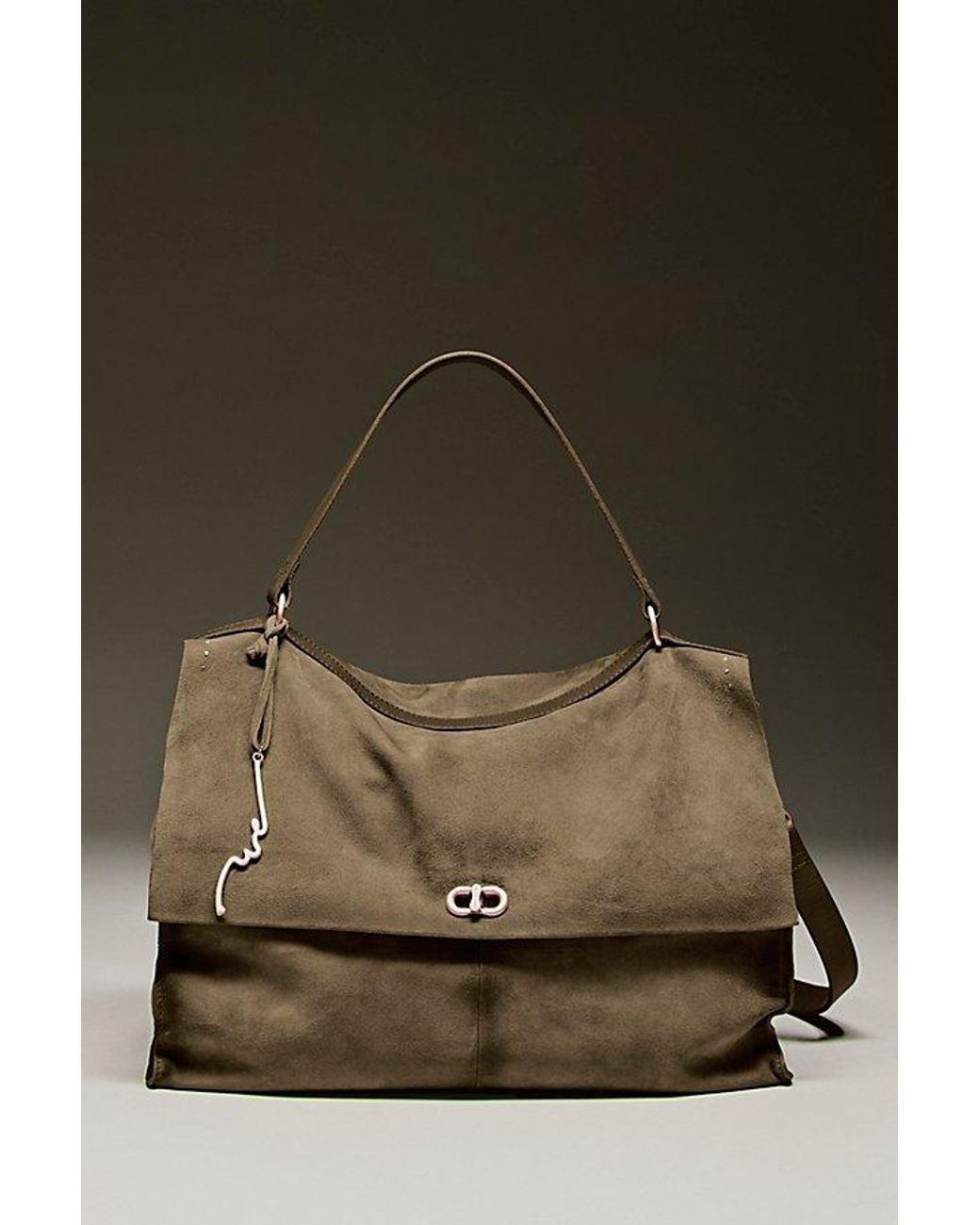 Free People Natural Parker Suede Tote