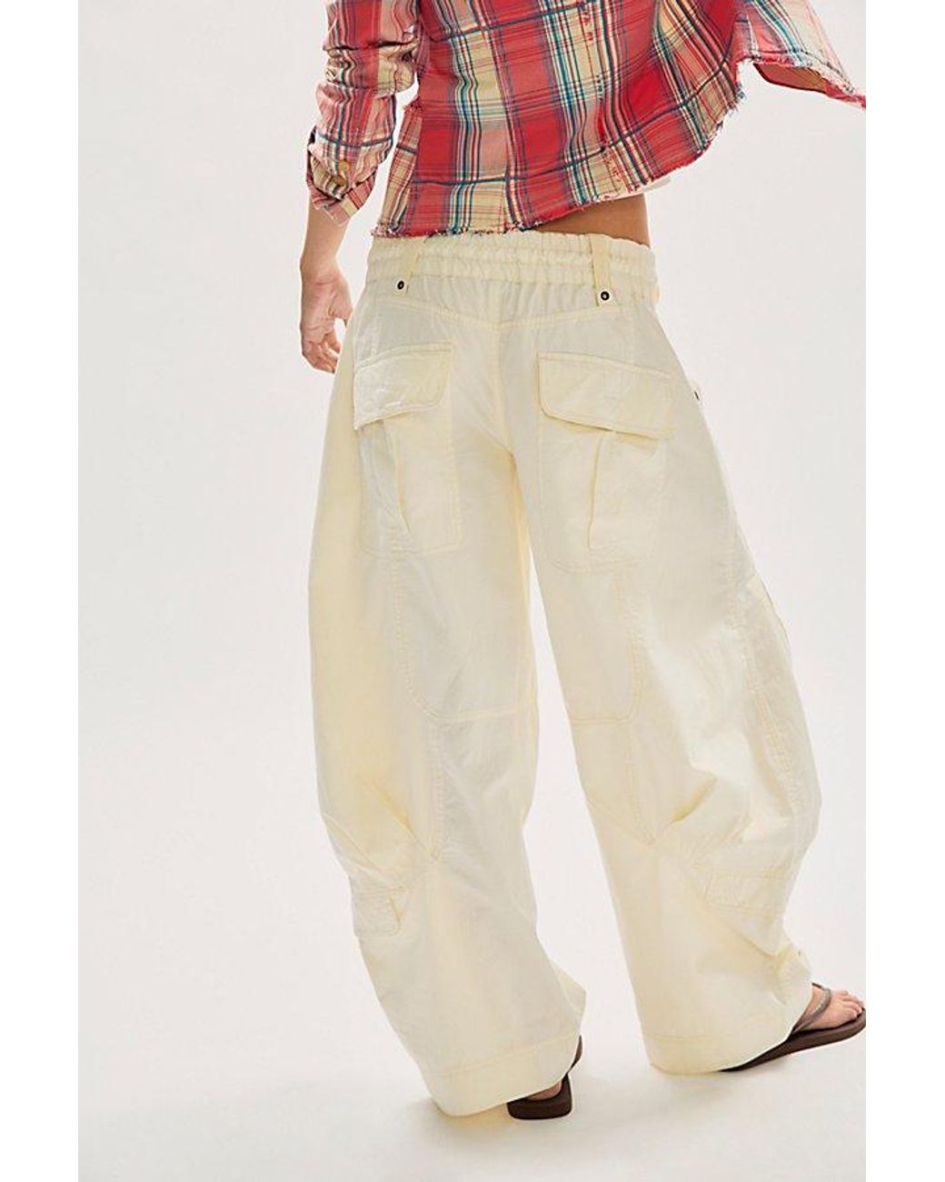 Free People White We The Free Onset Pull-On Cargo Pants