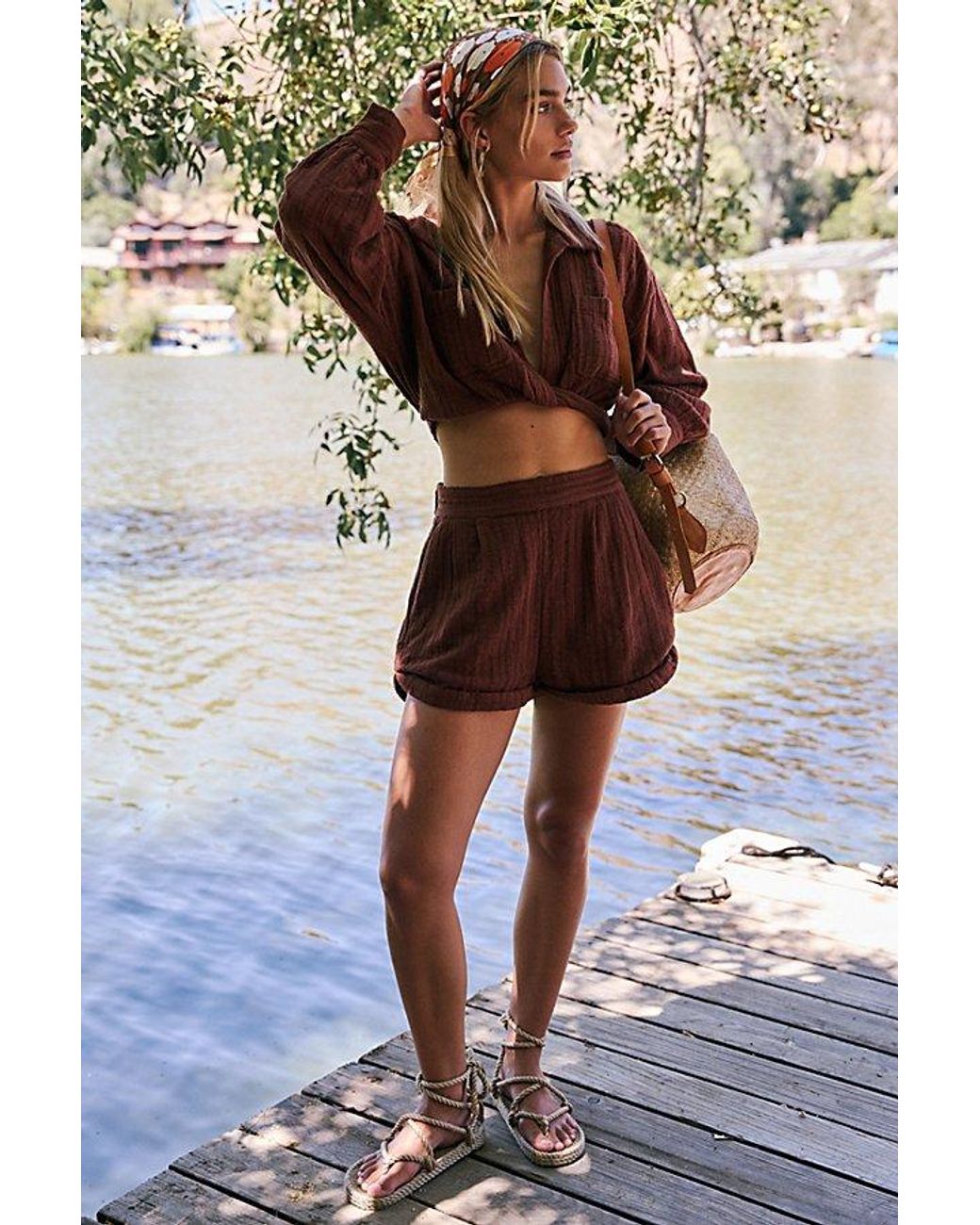 free-est Brown Stay Cool Co-ord