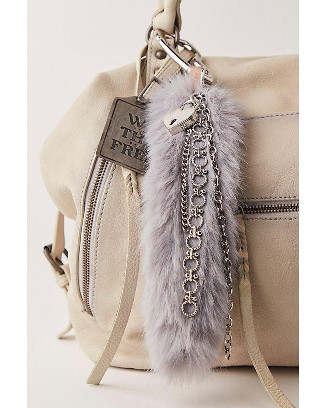 Free People Multicolor Fluffy Tail Bag Charm