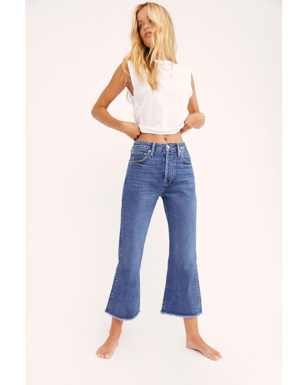 Free People Denim Stella Kick Flare Jeans By We The Free in Blue | Lyst