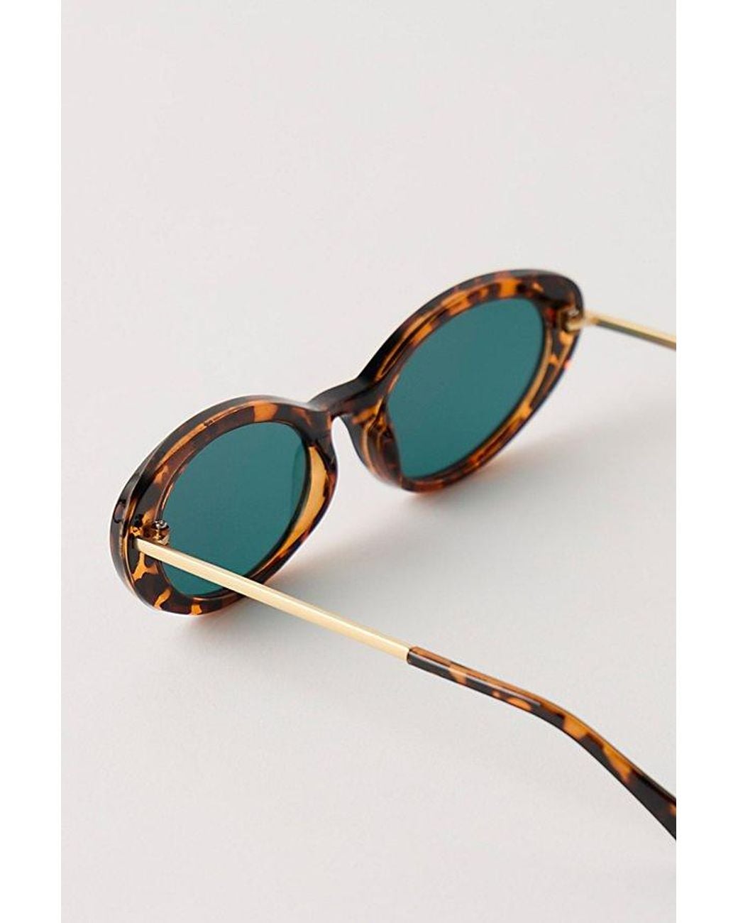 Free People Orange Mae Oval Sunglasses