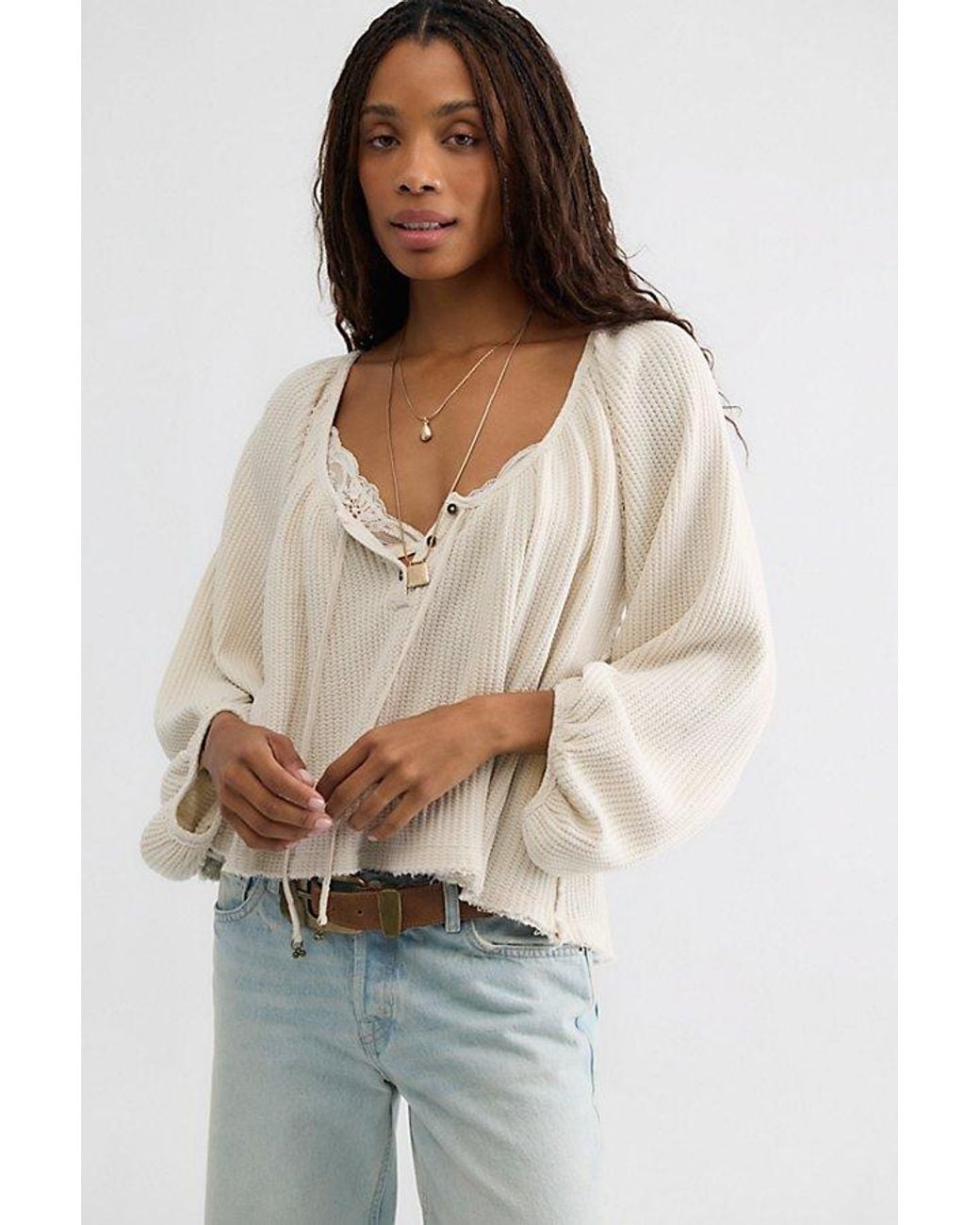 Free People Multicolor Ali Thermal Henley