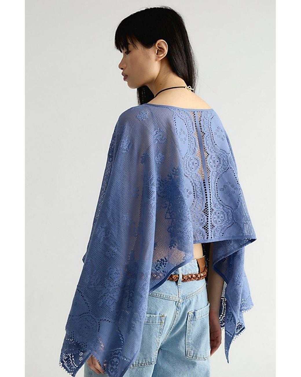 Free People Blue Elsa Poncho